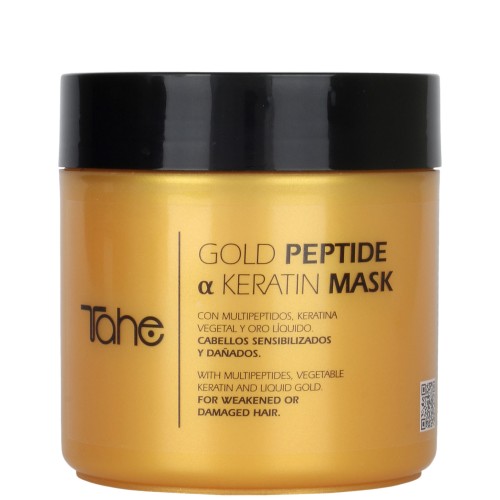 Gold-Peptide-Keratin-mascarilla-trasera-400ml-tahe-500x500-1 TAHE BOTANIC ACABADO GOLD PEPTIDE KERATIN MASK 400ML - Image 1