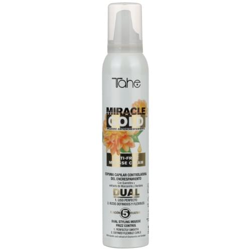 miracle-gold-mousse-styling-dual-tahe-500x500-1 TAHE ANTI-FRIZZ MIRACLE GOLD DUAL MOUSSE 200ML - Image 1